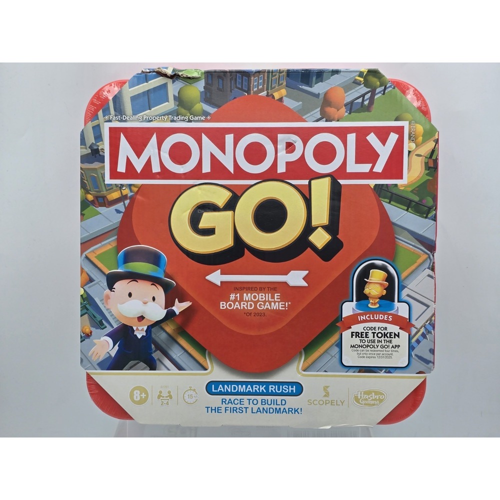 Monopoly‎ GO! Board Game Landmark Rush Edition Ages 8+ New Sealed - SEE PICS